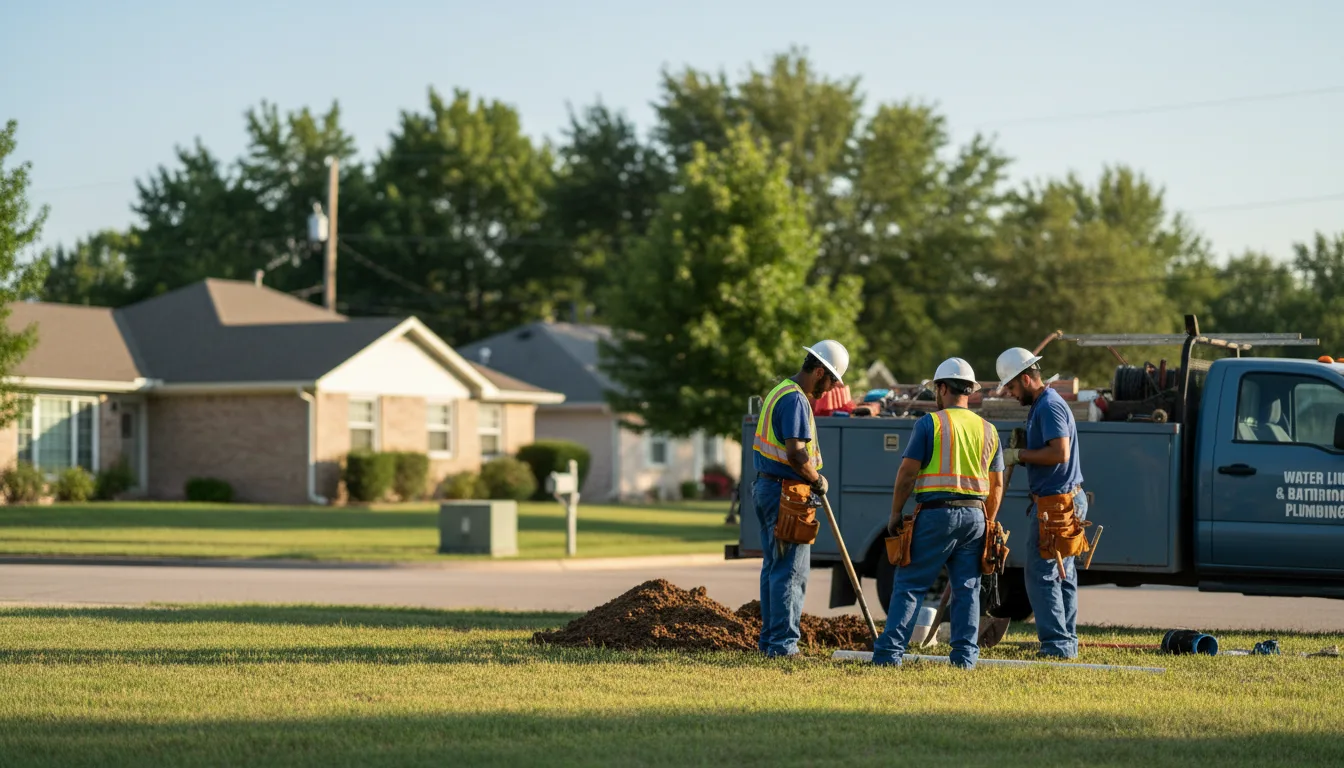 Residential water line and bathroom plumbing service in Goodman, MO